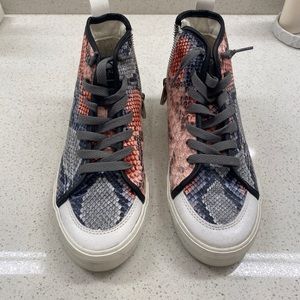 Vintage Havana Snakeskin High Top Sneakers